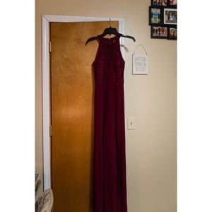 Burgundy formal homecoming/prom dress